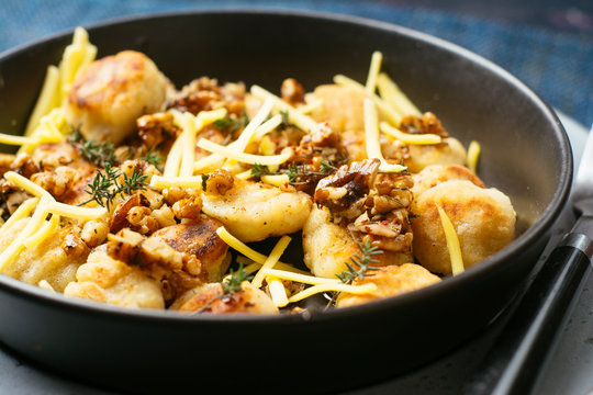 Parsnip/Potato Gnocchi with Walnut, Thyme Sauce