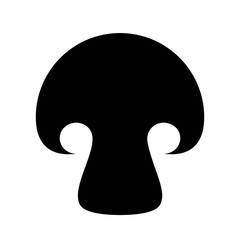 Mushroom black silhouette vector icon