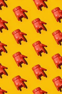 Fist with rock and roll/devil sign gesture