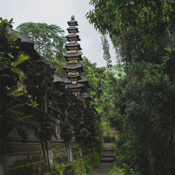 Walls of Balinese Hindu temple
