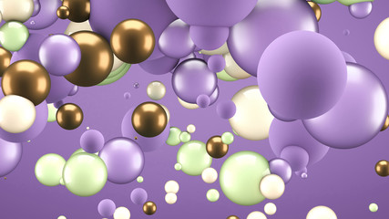 Abstract background with elements. 3d illustration, 3d rendering.