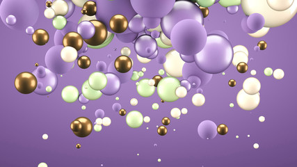 Abstract background with elements. 3d illustration, 3d rendering.