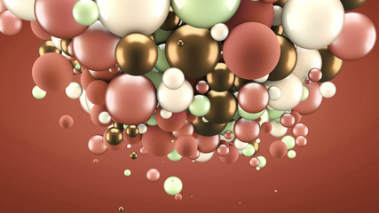 Abstract background with elements. 3d illustration, 3d rendering.