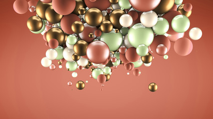 Abstract background with elements. 3d illustration, 3d rendering.