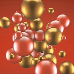 Abstract background with elements. 3d illustration, 3d rendering.