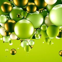 Abstract background with elements. 3d illustration, 3d rendering.