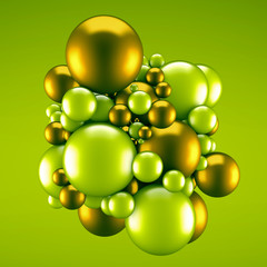 Abstract background with elements. 3d illustration, 3d rendering.