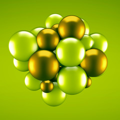 Abstract background with elements. 3d illustration, 3d rendering.