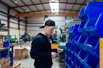 Man reparing a industrial pump