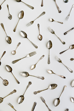 Vintage cutlery background