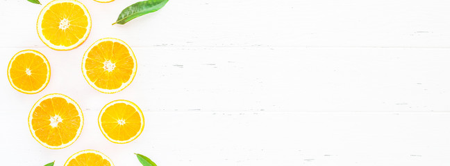 Fresh oranges pattern on white background