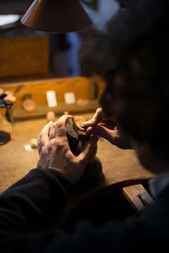 Close up of handcraft rubber stamp