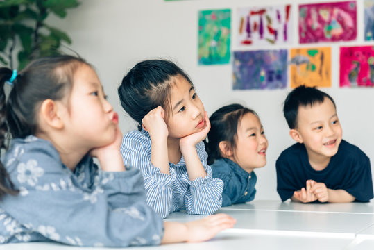 Preschool kids  in classroom