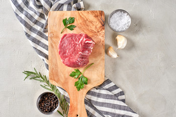 Raw Grass Fed Beef Filet Meal Preparation