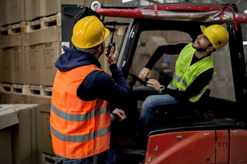 Warehouse Workers on duty