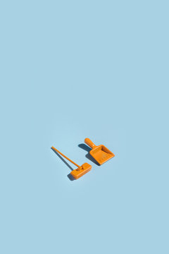 Mop /broom/ cleaning objects miniature.