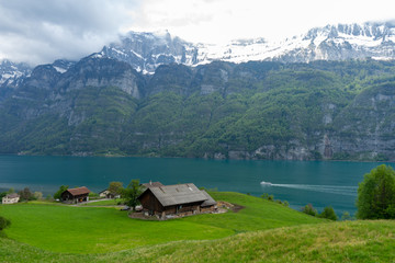 walensee in the swiss alps
