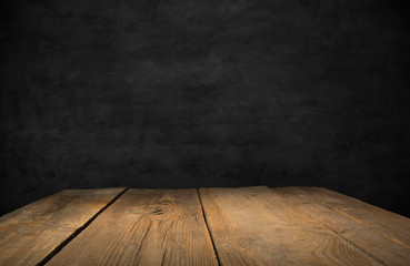 Empty wooden table in front of abstract blurred background of coffee shop . can be used for display or montage your products.Mock up for display of product