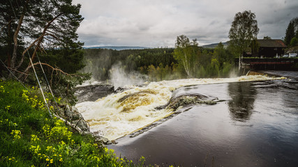 Wodospad Haugfossen Norwegia Norway Norge waterfall fossen