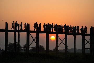 U-Bein bridge, Myanmar
