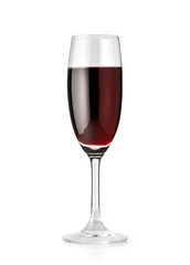 glass with red wine