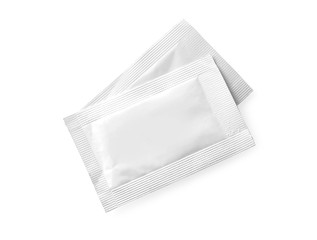 blank packaging foil sachet isolated