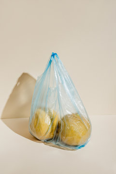 Melon in plastic bag