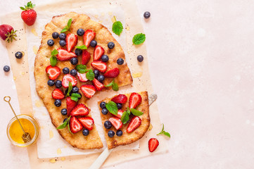 Flatbread with Berries and Honey