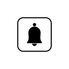 Bell Icon in trendy flat style isolated on grey background. Notification symbol for your web site design