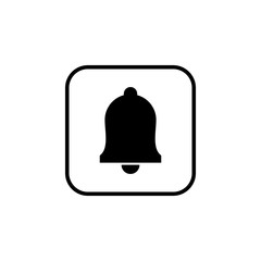 Bell Icon in trendy flat style isolated on grey background. Notification symbol for your web site design