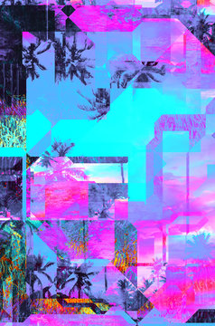 Exotic cyan glitch