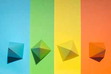 Multi-Coloured shapes on a multi-coloured background (4)
