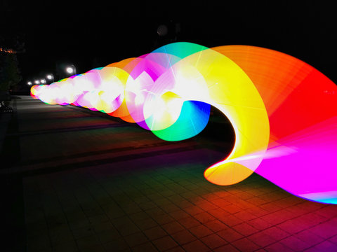 Rainbow lightpainting