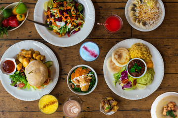 colourful table feast