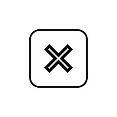 Close vector icon. Delete icon. remove, cancel, exit symbol