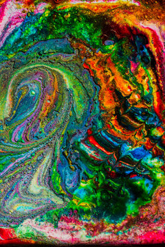 Close up shot of an abstract colors - like a firebird