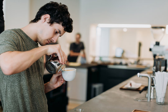 Portraits of workers from coffee bar.