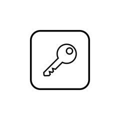 Key icon vector. Key vector icon. Key symbol for web site design