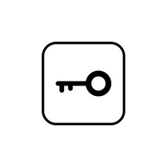 Key icon vector. Key vector icon. Key symbol for web site design