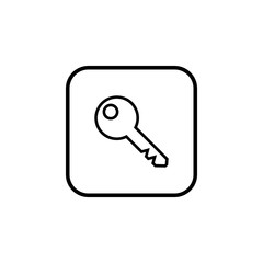 Key icon vector. Key vector icon. Key symbol for web site design