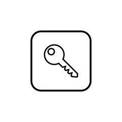 Key icon vector. Key vector icon. Key symbol for web site design