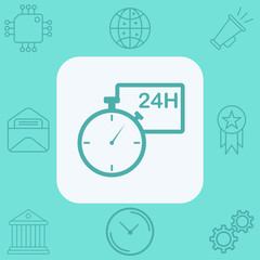 Stopwatch vector icon sign symbol