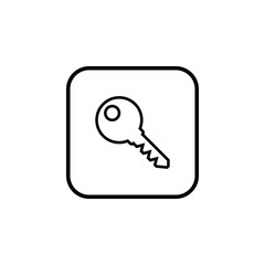 Key icon vector. Key vector icon. Key symbol for web site design