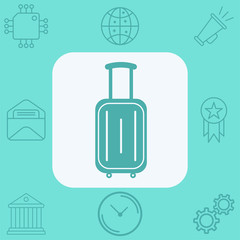 Suitcase vector icon sign symbol