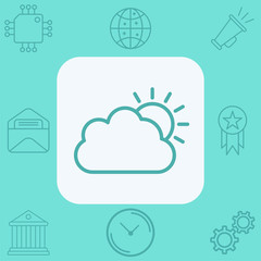 Sun vector icon sign symbol