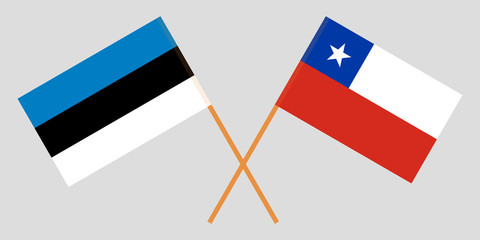 Chile and Estonia. Chilean and Estonian flags