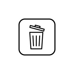 Trash icon vector. trash can icon. Delete icon vector