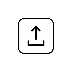 Upload icon vector. Upload sign icon. Upload button. Load symbol.