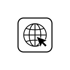 Web icon vector. Web icon page symbol for your web design. Internet world vector