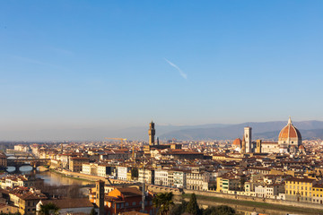 view of city of florence with ponte vecchio